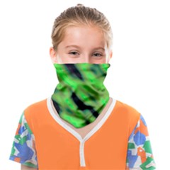 Green  Waves Abstract Series No7 Face Covering Bandana (kids)