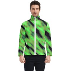 Green  Waves Abstract Series No7 Men s Bomber Jacket