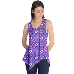 Abstract Illustration With Eyes Sleeveless Tunic by SychEva