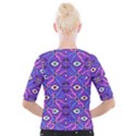 Abstract Illustration With Eyes Cropped Button Cardigan View2