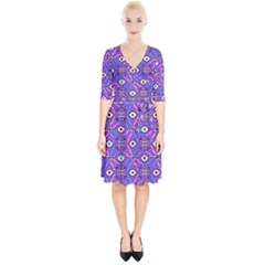 Abstract Illustration With Eyes Wrap Up Cocktail Dress by SychEva