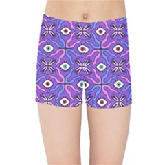 Abstract Illustration With Eyes Kids  Sports Shorts by SychEva