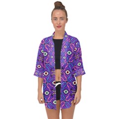 Abstract Illustration With Eyes Open Front Chiffon Kimono by SychEva