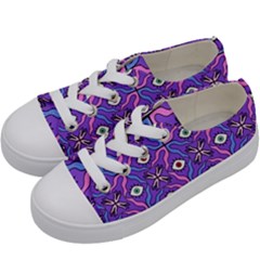 Abstract Illustration With Eyes Kids  Low Top Canvas Sneakers by SychEva