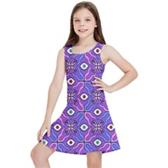 Abstract Illustration With Eyes Kids  Lightweight Sleeveless Dress by SychEva