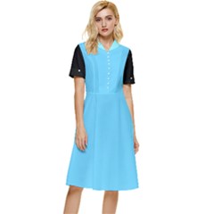 Reference Button Top Knee Length Dress by VernenInk