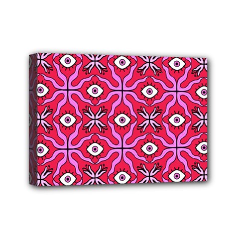 Abstract Illustration With Eyes Mini Canvas 7  X 5  (stretched) by SychEva