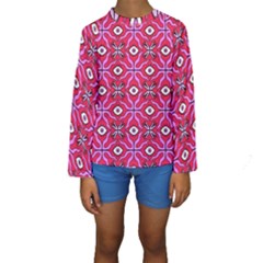 Abstract Illustration With Eyes Kids  Long Sleeve Swimwear by SychEva