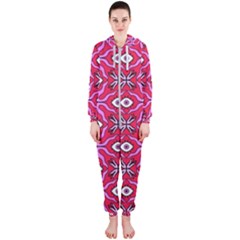 Abstract Illustration With Eyes Hooded Jumpsuit (ladies)  by SychEva