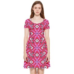 Abstract Illustration With Eyes Inside Out Cap Sleeve Dress by SychEva