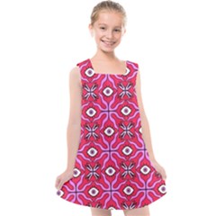 Abstract Illustration With Eyes Kids  Cross Back Dress by SychEva