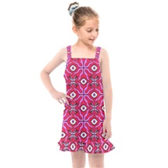 Abstract Illustration With Eyes Kids  Overall Dress by SychEva