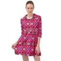 Abstract Illustration With Eyes Mini Skater Shirt Dress View1