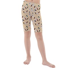 Festive Champagne Kids  Mid Length Swim Shorts by SychEva