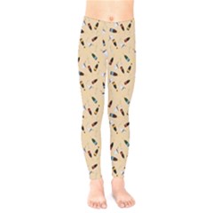 Festive Champagne Kids  Leggings by SychEva