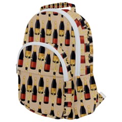 Champagne For The Holiday Rounded Multi Pocket Backpack by SychEva