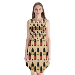 Champagne For The Holiday Sleeveless Chiffon Dress   by SychEva