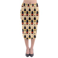 Champagne For The Holiday Midi Pencil Skirt by SychEva