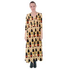 Champagne For The Holiday Button Up Maxi Dress by SychEva