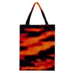 Red  Waves Abstract Series No13 Classic Tote Bag by DimitriosArt