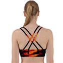 Red  Waves Abstract Series No13 Back Weave Sports Bra View2