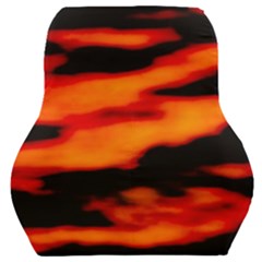 Red  Waves Abstract Series No13 Car Seat Back Cushion  by DimitriosArt