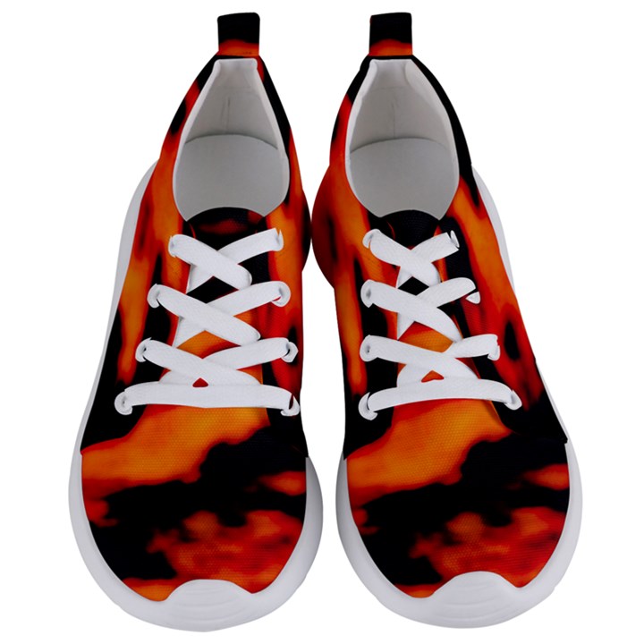 Red  Waves Abstract Series No13 Women s Lightweight Sports Shoes