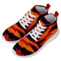 Red  Waves Abstract Series No13 Women s Lightweight High Top Sneakers View2