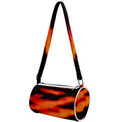 Red  Waves Abstract Series No13 Mini Cylinder Bag by DimitriosArt