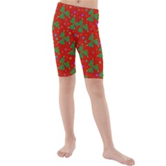 Christmas Trees Kids  Mid Length Swim Shorts by SychEva