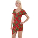 Christmas Trees Short Sleeve Asymmetric Mini Dress View1