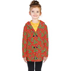 Christmas Trees Kids  Double Breasted Button Coat