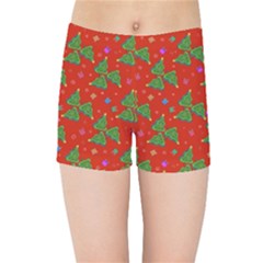 Christmas Trees Kids  Sports Shorts by SychEva