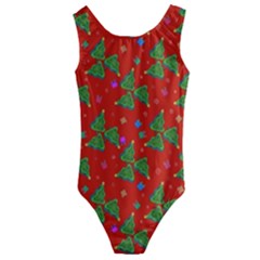 Christmas Trees Kids  Cut-out Back One Piece Swimsuit by SychEva