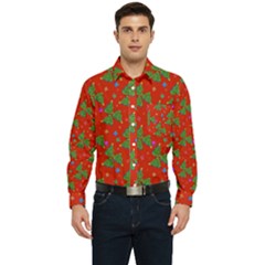 Christmas Trees Men s Long Sleeve Pocket Shirt  by SychEva