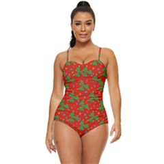 Christmas Trees Retro Full Coverage Swimsuit by SychEva