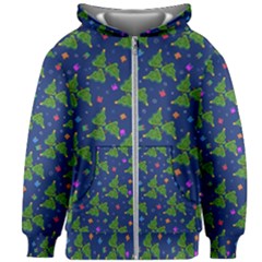 Christmas Trees Kids  Zipper Hoodie Without Drawstring by SychEva