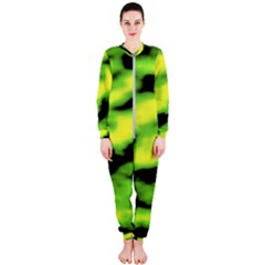 Green  Waves Abstract Series No12 Onepiece Jumpsuit (ladies)  by DimitriosArt