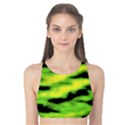 Green  Waves Abstract Series No12 Tank Bikini Top View1