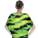 Green  Waves Abstract Series No12 Batwing Chiffon Blouse View2