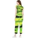 Green  Waves Abstract Series No12 Women s Frill Top Jumpsuit View2