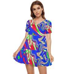 Go For A Twirl Tiered Short Sleeve Mini Dress