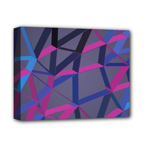 3d Lovely Geo Lines Deluxe Canvas 14  X 11  (stretched)