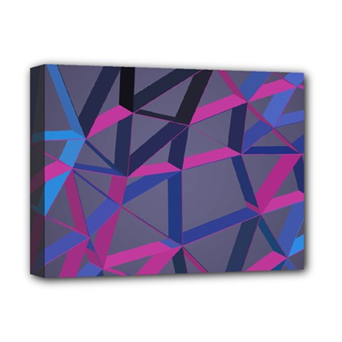 3d Lovely Geo Lines Deluxe Canvas 16  X 12  (stretched)  by Uniqued