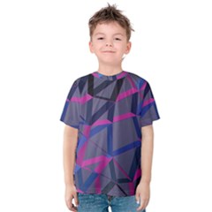 3d Lovely Geo Lines Kids  Cotton Tee