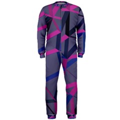 3d Lovely Geo Lines Onepiece Jumpsuit (men)  by Uniqued