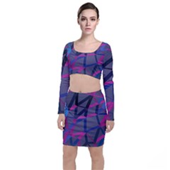 3d Lovely Geo Lines Top And Skirt Sets by Uniqued