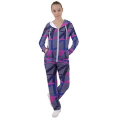 3d Lovely Geo Lines Women s Tracksuit by Uniqued