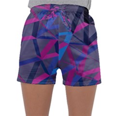 3d Lovely Geo Lines Sleepwear Shorts by Uniqued