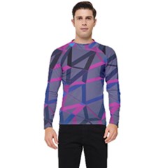 3d Lovely Geo Lines Men s Long Sleeve Rash Guard by Uniqued